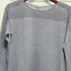 Eileen Fisher Textured Knit Tunic Sweater – Gray